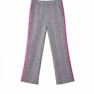 Banana Republic Hayden Gingham Pants Pink Velvet Stripe Preppy Y2K Size S